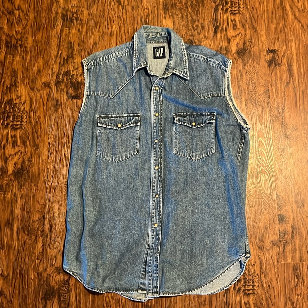 Vintage Gap denim vest size L